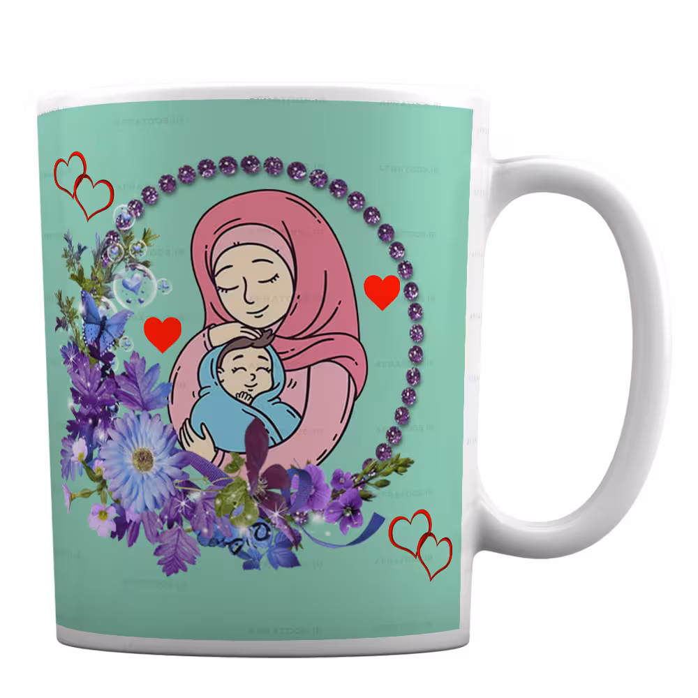 لیوان سرامیکی مدل «روز مادر» کد 34