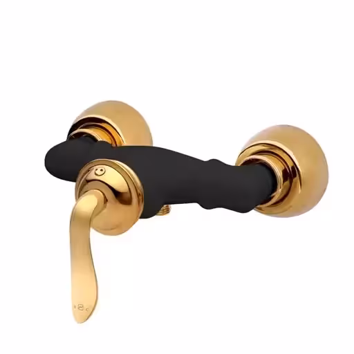 شیر توالتی مدل بامبو قاجاری مشکی طلا