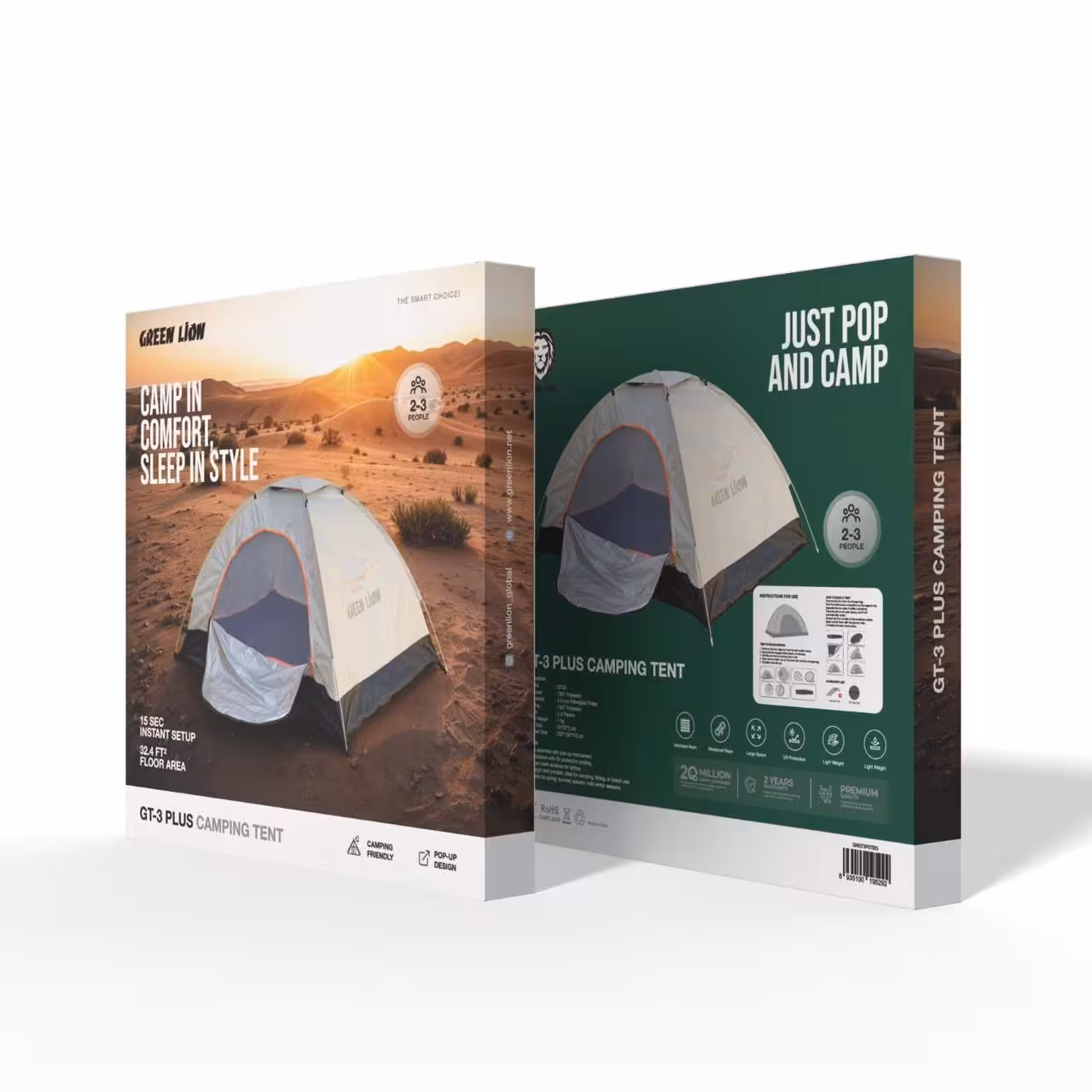 چادر مسافرتی گرین لاین مدل GT-3 ظرفیت 4 نفر