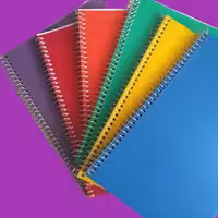 دفتر 80 برگ سیمی طلقی جلد رنگی 12 جلدی