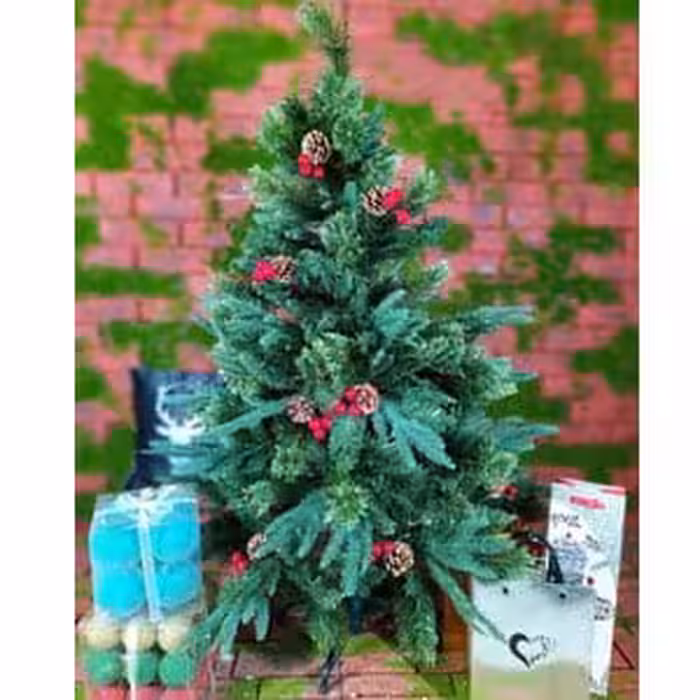 درخت کریسمس 120 سانت سوزنی میوه دار