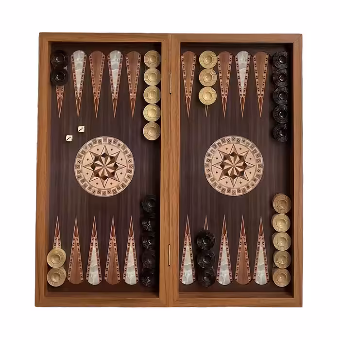 تخته نرد و شطرنج چاپی طرح فندقی کد T148