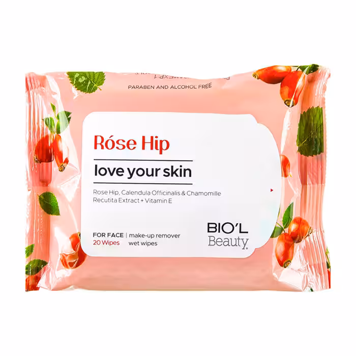 دستمال مرطوب آرایشی بیول رایحه Rose hip
