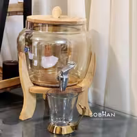 کلمن شیشه ای یک طبقه شامپاینی الگا
