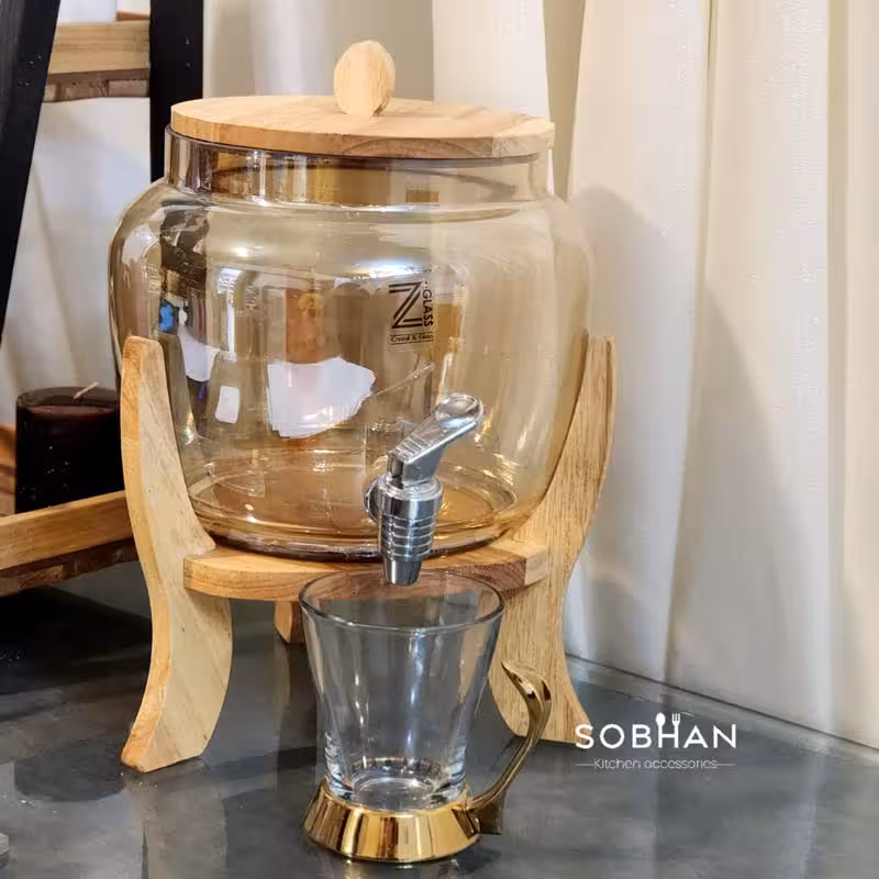 کلمن شیشه ای یک طبقه شامپاینی الگا