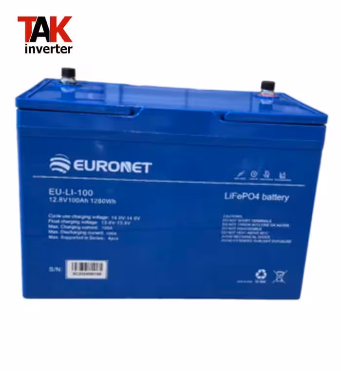 باتری لیتیوم فسفات آهن 100 آمپر ساعت 12V یورونت