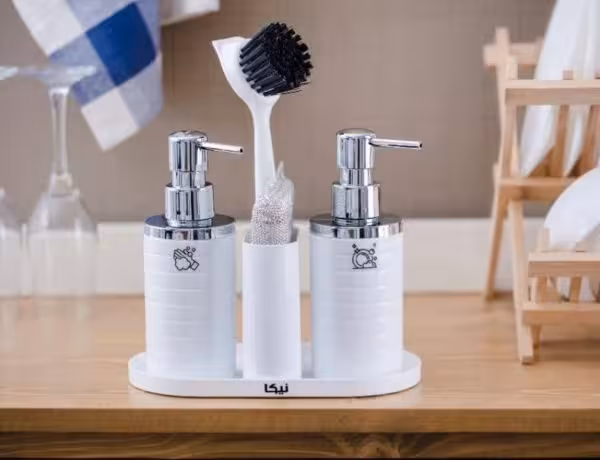 ست جامایع و اسکاچ نیکا مدل دو قلو به همراه فرچه