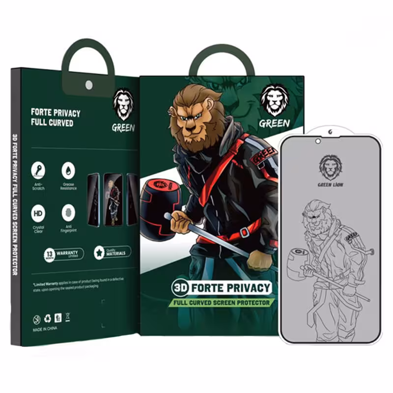 محافظ صفحه نمایش گرین لاین مدل 3D FORTE PRIVACY مناسب برای گوشی موبایل اپل iPhone 13 Pro Max