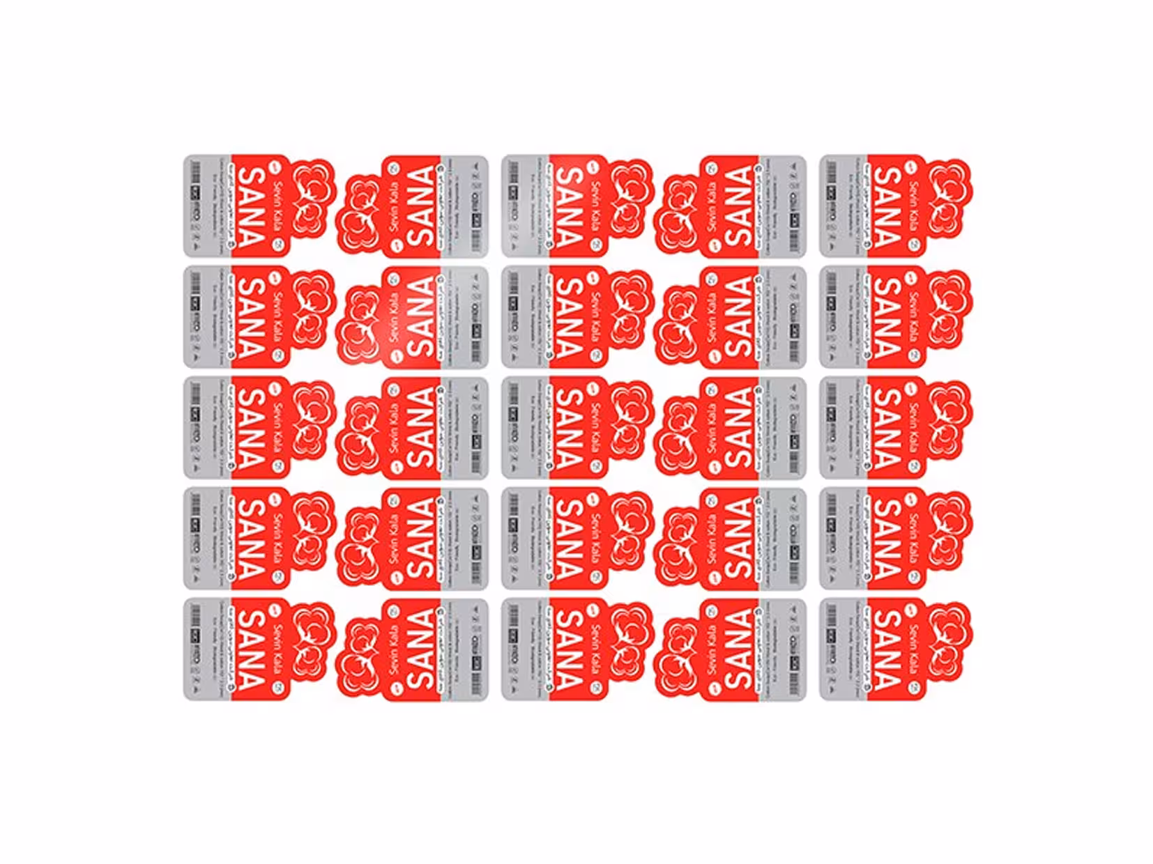 شیت لیبل 50 – 35 بدون روکش ( جنس لیبل – نیمه مات)