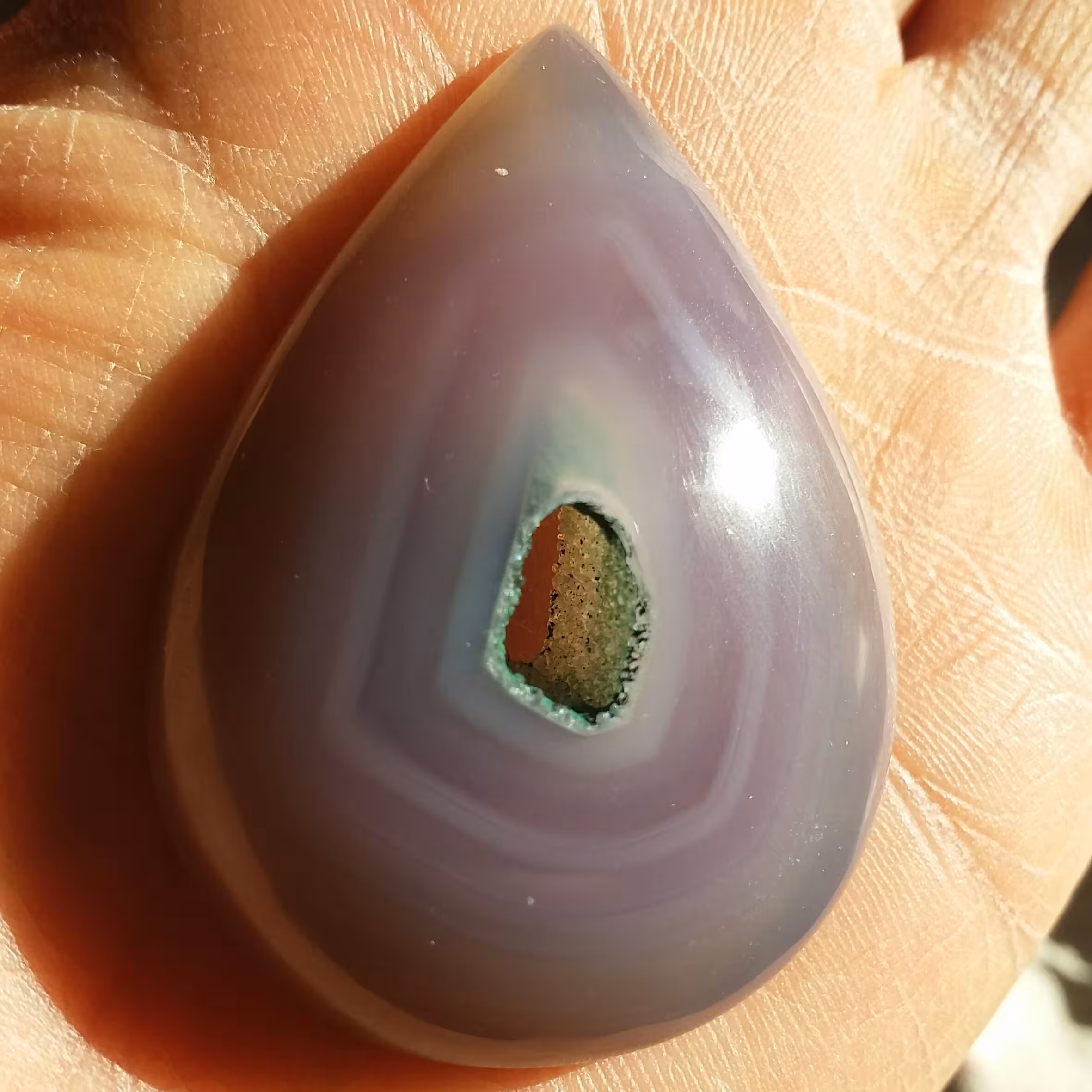 نگین عقیق سلیمانی رنگی ژئود دار محشر 100 در 100 طبیعی سایز درشت مدالی خاص