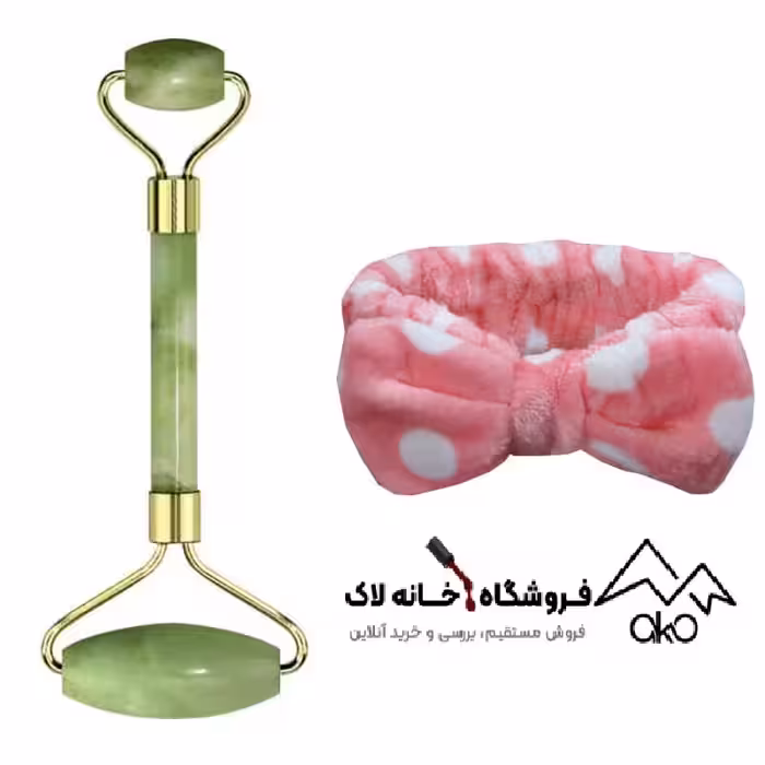 ست ماساژور دستی جیدرولر و هدبند حوله ای