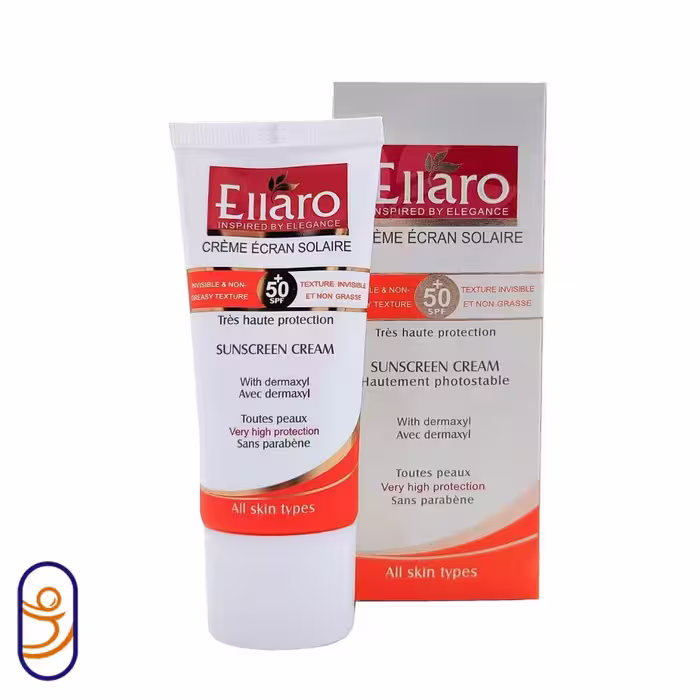 کرم ضد آفتاب SPF 50 مناسب انواع پوست بدون رنگ الارو