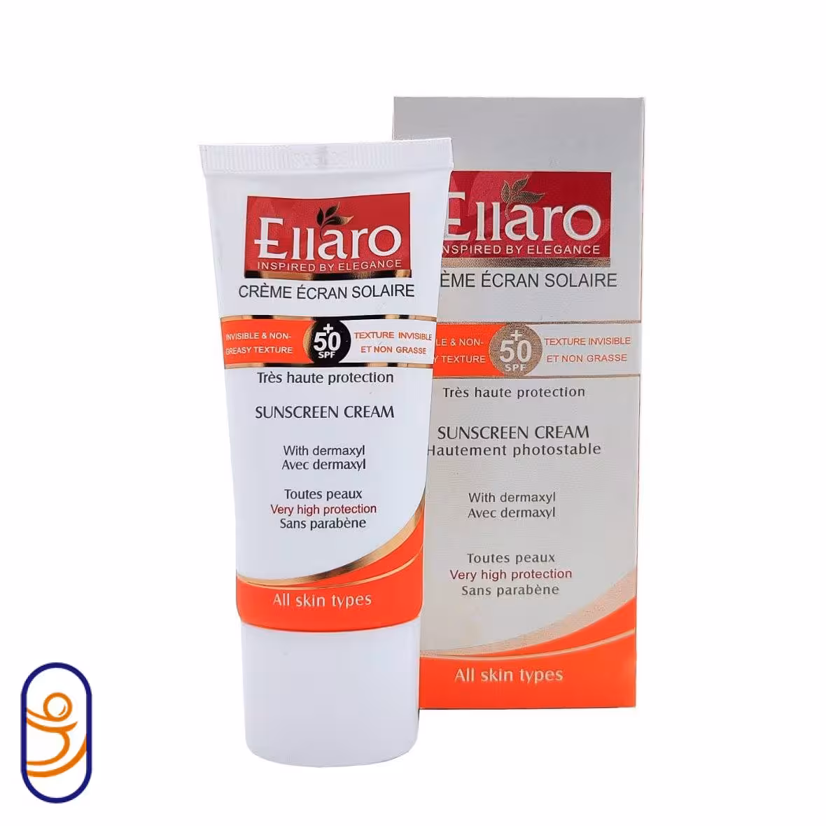 کرم ضد آفتاب SPF 50 مناسب انواع پوست بدون رنگ الارو