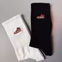 جوراب ساقدار دومینو جردن ایر گلدوزی قرمز