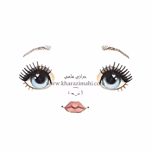 برچسب حرارتی طرح چهره عروسک (کد98)