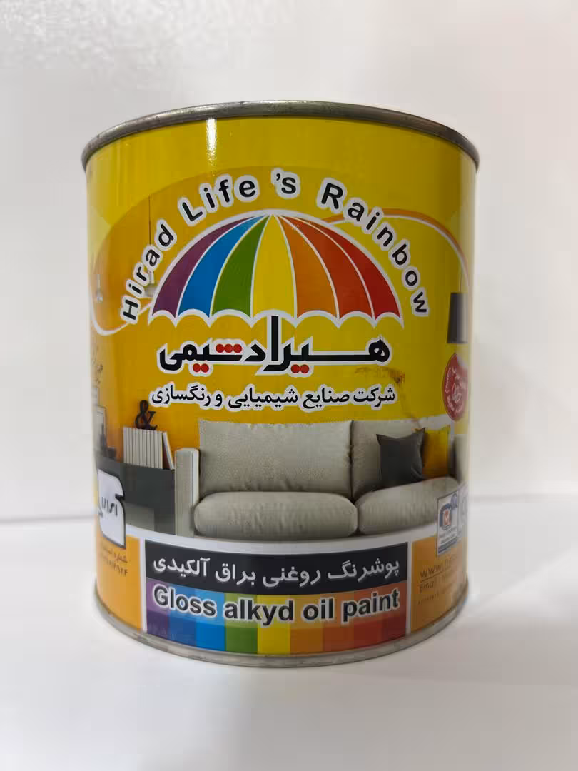 رنگ روغنی مشکی براق 1 کیلو هیراد شیمی