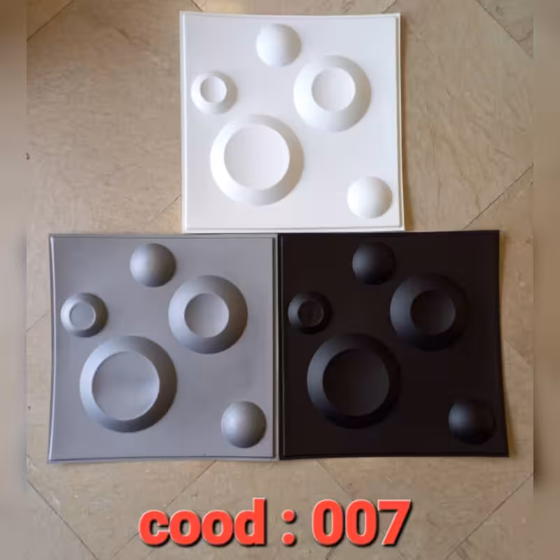 دیوارپوش پلیمری 3d (کد 007) ماه ابعاد 50در50 cm، ضخامت 1.5میل، برجستگی 2cm (پس کرایه)