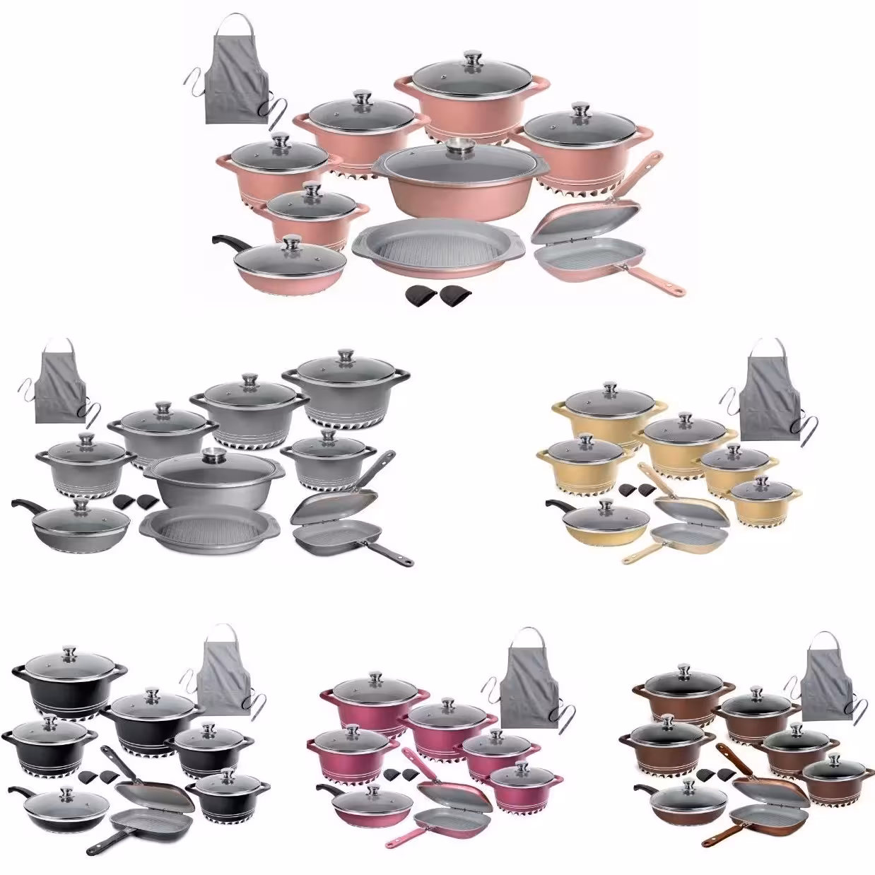 سرویس قابلمه 22 پارچه ام جی اس مدل کف رینگی IC2216 
20 بعلاوه 2 رنده 
