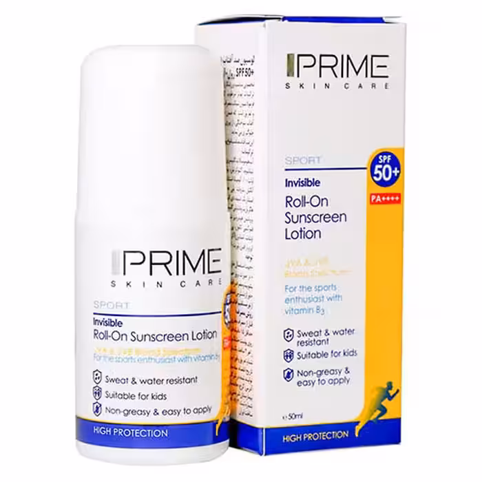 لوسیون رولی ضد آفتاب  SPF50 پریم فاقد رنگ