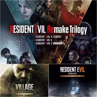 باندل اکانت شامل resident evil remake trilogy, resident evil biohazard gold edition, resident evil village Gold edition ظرفیت دوم پلی استیشن 4