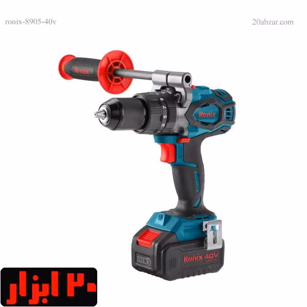 دریل چکشی شارژی دو باتری گیربکسی 40 ولت 150 نیوتون متر رونیکس مدل 40v-8905