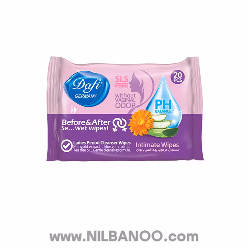 دستمال مرطوب بانوان دافی 20 عددی