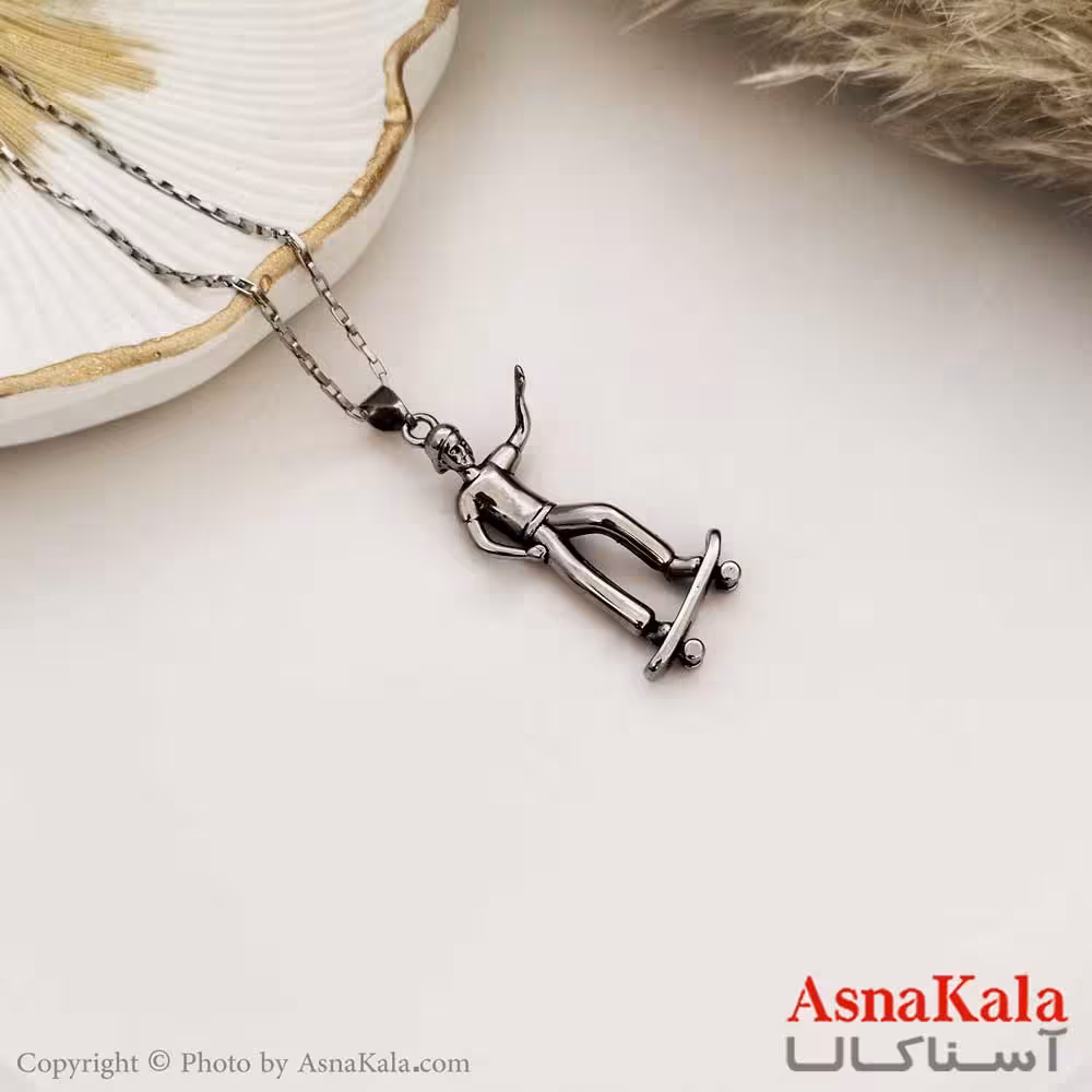گردنبند اسکیت استیل  کد GNB16280W