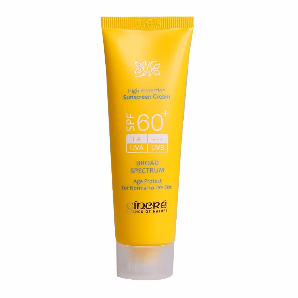کرم ضد آفتاب SPF60 بدون رنگ سینره مناسب پوست نرمال تا خشک (50 میل)