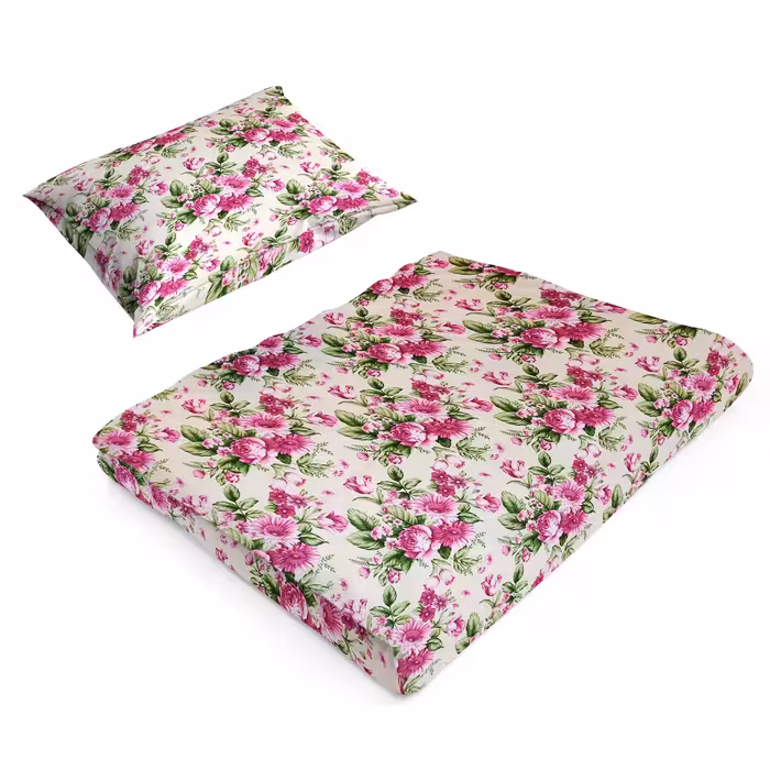 تشک مهمان چیداری طرح ژیرورا یک نفره به همراه روبالشی