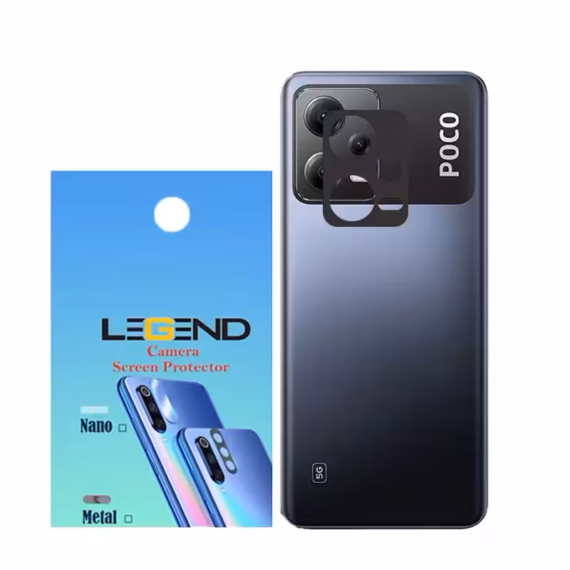 محافظ لنز دوربین لجند مدل قابدار مناسب برای موبایل شیائومی Poco X5