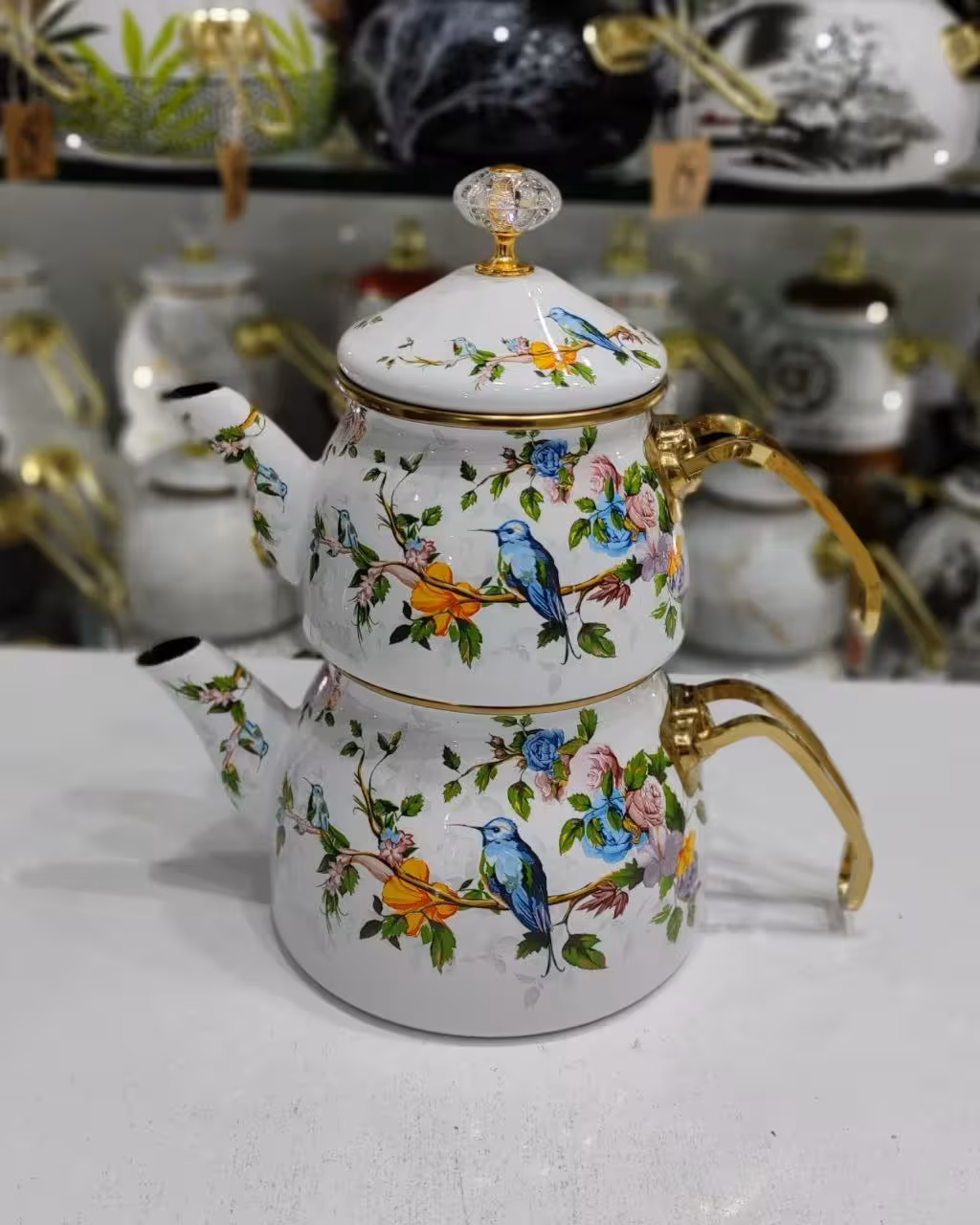 کتری قوری لعابی شاهین کد 101