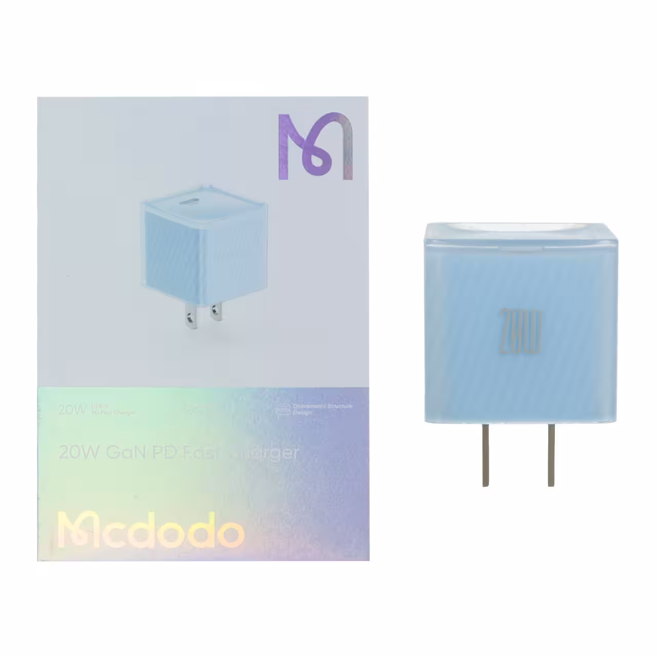 شارژر دیواری 20W فست و PD تک پورت Mcdodo مدل CH-3752 - آبی