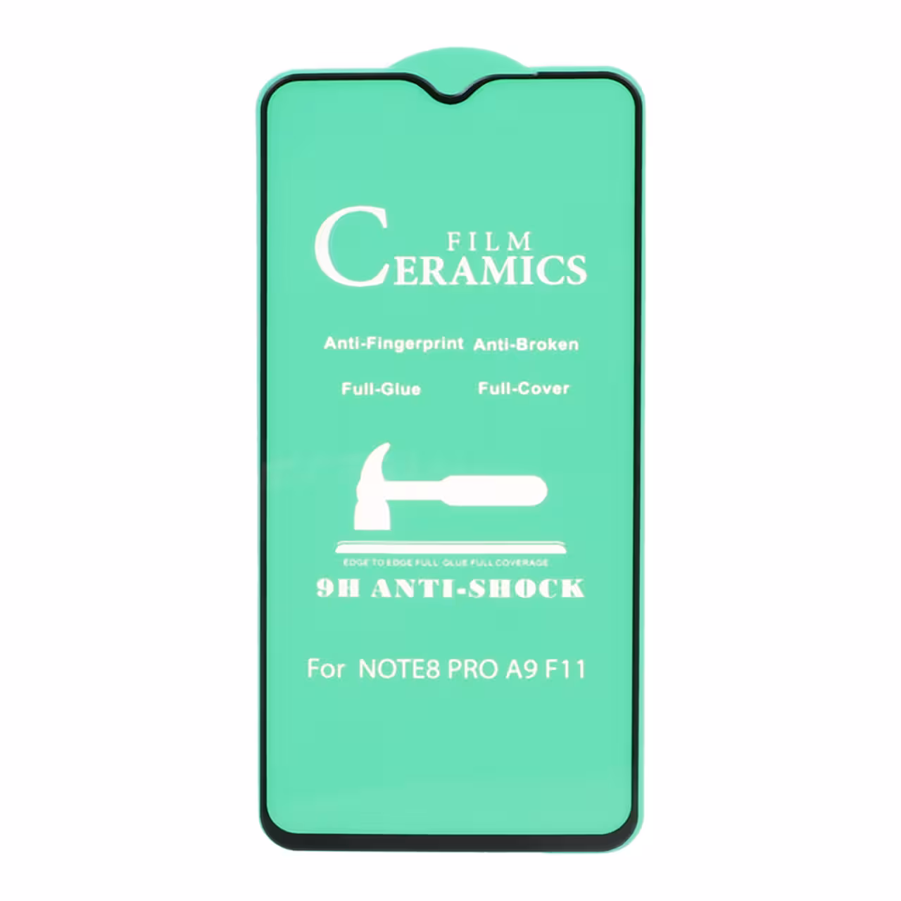 محافظ صفحه نمایش سرامیکی Xiaomi Redmi Note 8 Pro / Poco M3 / Redmi 9T / Note 9 4G - Full Cover - مشکی (بدون پک)