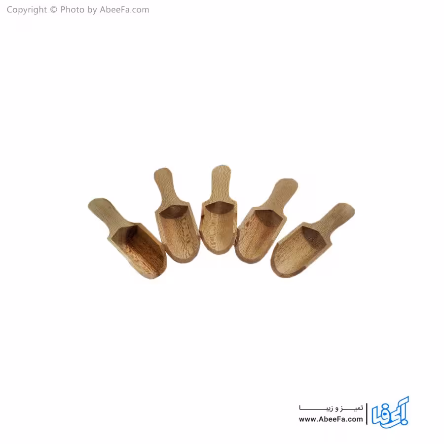 قاشق ادویه چوبی ست 5 تایی مدل AF1006