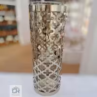 شمعدان استوانه ای بلند طرح شکوفه مدل SL0214