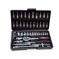 آچار و سری بکس سی ار وی مدل CR-46 مجموعه 46 عددی