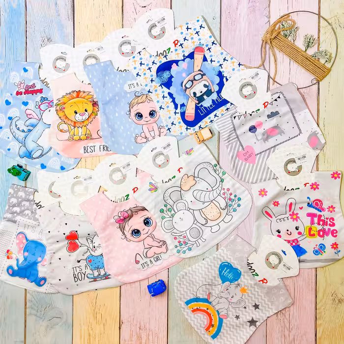 سیسمونی پیشبند کودک و نوزاد مخمل دولایه ضد حساسیت