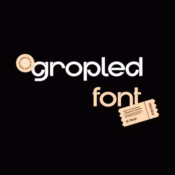دانلود فونت انگلیسی Gropled Font