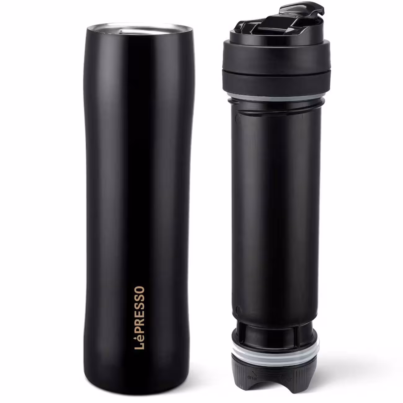 ماگ فرنچ پرس استیل قابل حمل Lepresso LPSPFPBK
