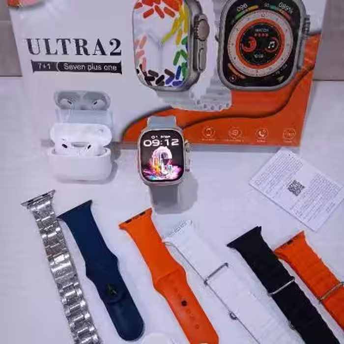 ساعت هوشمند سری جدیدبی نظیر Smart Watch ULTRA 2 seven plus ایرپاد دار