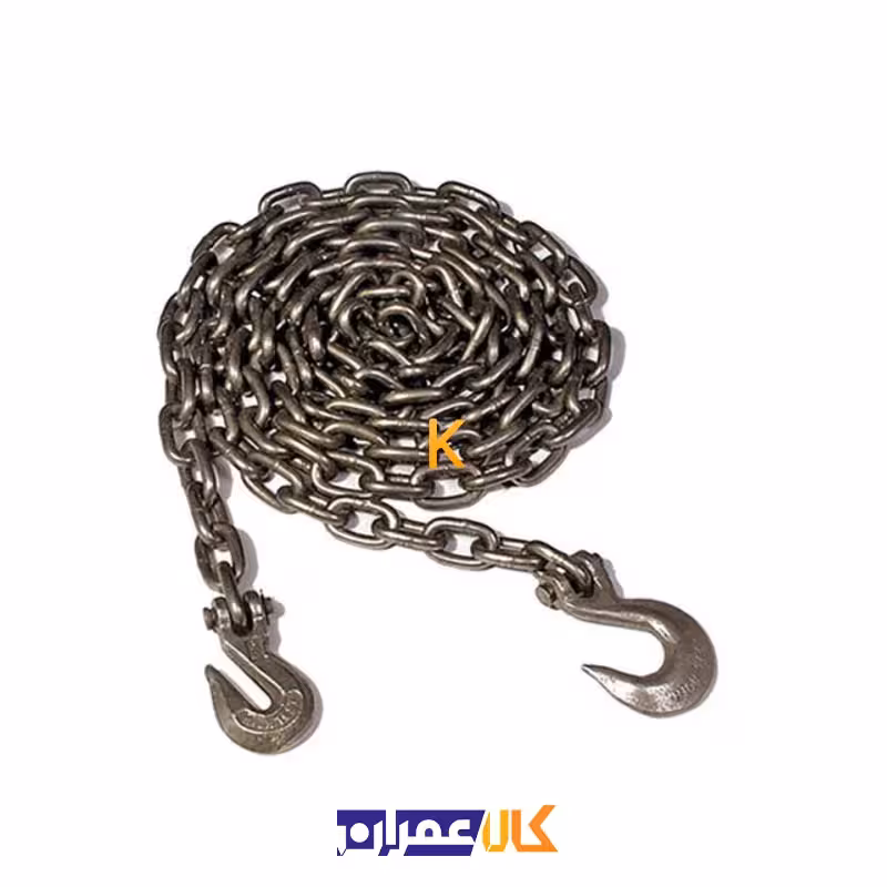 زنجیر دو سر قلاب شاخ دار سایز 6 متری