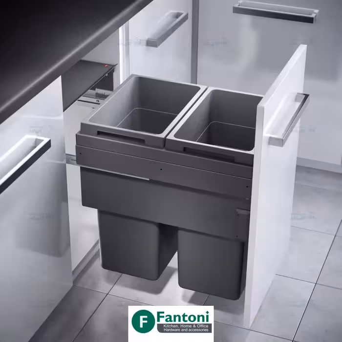 سطل چند منظوره توکار متصل به بدنه هایلو کد 361951 مدل یوروکارگو اس سی جهت یونیت عرض 500mm فانتونی Q250