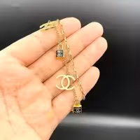 دستبند استیل 2لاین اویزدار