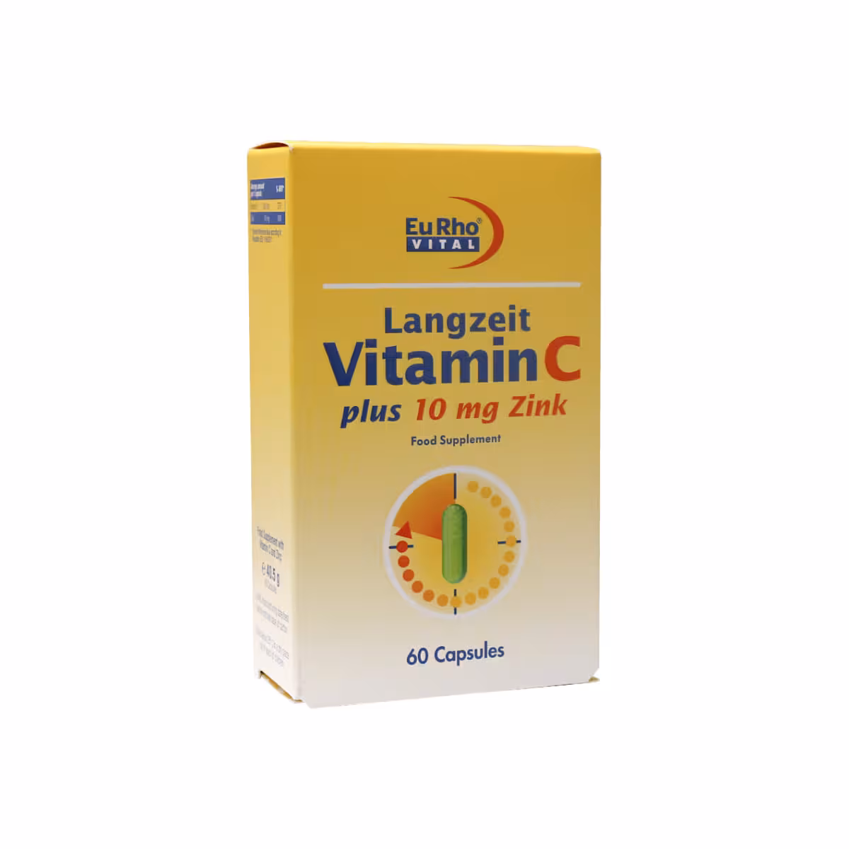 کپسول ویتامین C و زینک (10 میلی گرم) یوروویتال 60 عدد