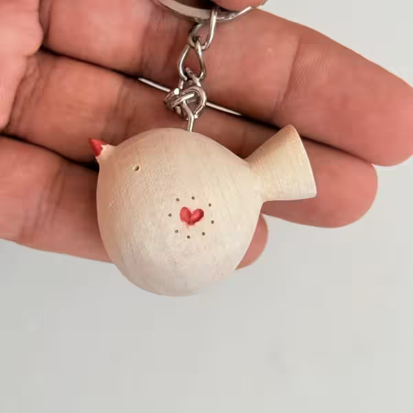 سرکلیدی پرنده ساده طرح هفت