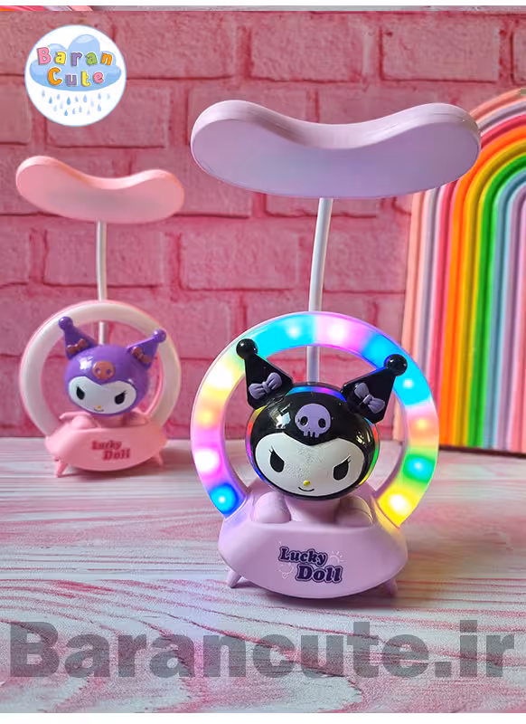 چراغ مطالعه و شب خواب هفت رنگ عروسکی طرح کورومی