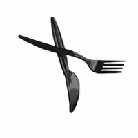 کارد و چنگال متالایز مشکی