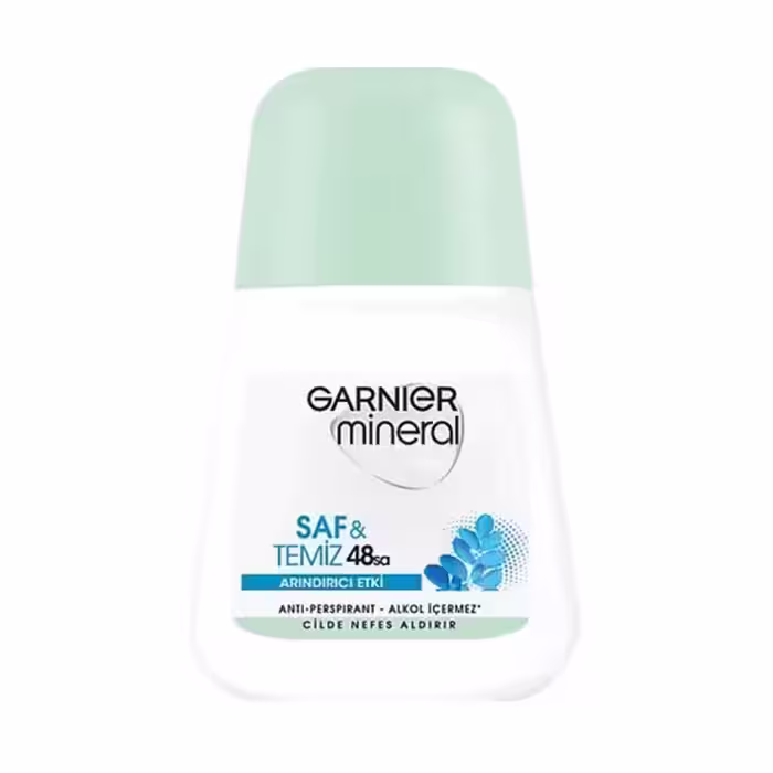رول ضد تعریق زنانه گارنیه GARNIER مدل SAF AND TEMIZ حجم 50 میل