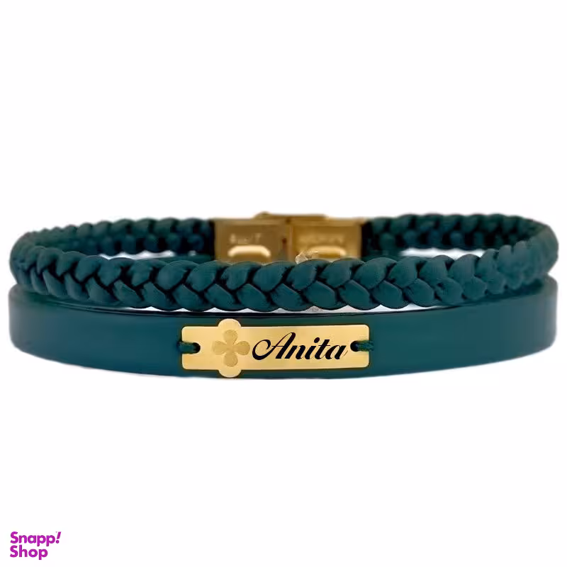 دستبند طلا 18 عیار زنانه لیردا مدل اسم آنیتا