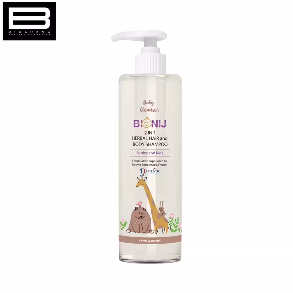 شامپو گیاهی سر و بدن کودک بیونیج حجم 500ml